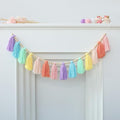 DCJHFJ Pastel Rainbow Boho Tassel Garland Wall Hanging with Wood Beads for Baby Shower Birthday Party Classroom Dorm Nursery Decor