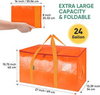 BALEINE 4-Pack Oversized Moving Bags with Reinforced Handles, Heavy-Duty Storage Tote for Clothes, Moving Supplies (Orangel, 4-Pack)