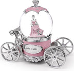 Cinderella Snow Globe for Girls, Music Box for Women with Color Changing LED Lights, Snowglobe Musical Boxes Gifts for Birthday Christmas Mother's Day Valentine's Day