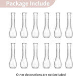 NUPTIO Glass Bud Vases Centerpiece: 12 Pcs Small Flower Vase for Wedding in Bulk - Cute Clear Ribbed Vase for Party Events Home Table Decor