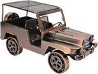 Alomejor Handcrafted Iron Car Figurine, Antique Vintage Metal Vehicle Model Home Decor with Exquisite Metal Craftsmanship, for Living Room TV Cabinet Wine Cooler Display (Red Bronze)