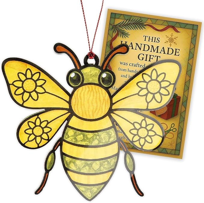 Bee Gifts for Women Bee Ornament Honeycomb Ornaments, Unique Nature Inspired Christmas Decoration, Gift for Lovers of Nature, Handmade Holiday Hanging Decor 2026