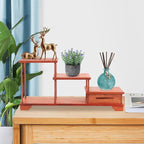 Veemoon Wooden Tiered Display Riser Stand for Figurines and Decor Vintage Style Home Decor