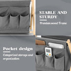 Sliner 1 Pack Foldable Magazine Rack with 6 Pockets 14x10.4 Inch Book Basket Storage Holder for Books, Newspapers, Home Couch Tablet Magazine Holder for TV Remote Control Living Room