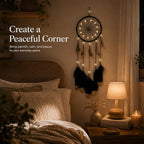Dream Catchers Handmade Feather Native Home Wall Decoration Black