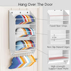 Over the Door Hat Rack - 3-Layer Design Hat Organizer Holds 30-36 Hats with 10 Hooks, Ideal Hat Rack for Door, Over the Door Organizer for Closet, Apartment, Bedroom, Dorm, 1 Pack, White