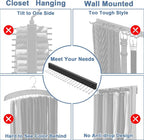 【2 in 1】 Tie Rack Belt Organizer Wall Mounted, Space Saving Tie Hanger for Closet with 20 Storage Hooks, Belt Holder for Closet Organizer Storage