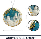 Happy Snowman Christmas Ornaments 2026, Holiday Acrylic Hanging Ornament for Xmas Tree Window Car, Snowman Decor for Home, Unique Christmas Decorations, Winter Gifts for Friends Family Coworkers