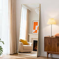 DUMOS 56"x15" Full Length Mirror, Full Body Mirror with Aluminum Alloy Thin Frame, Standing Mirrors with Leaning or Hanging, Suitable for Bedroom, Livingroom, Cloakroom, Gold