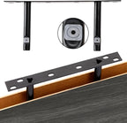 Fixwal 15.7in Floating Shelves, Rustic Wood Finish Wall Shelves Set of 4, Shelves for Wall Decor, with Invisible Brackets for Bathroom, Living Room,Bedroom and Kitchen(Gray)
