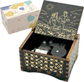 Pursuestar Black Wooden Wind Up Music Box - Fur Elise, Vintage Engraved Wood Mechanism Musical Gifts for Anniversary Mother's Day Valentine's Day Christmas Thanksgiving Birthday
