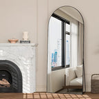 Full Length Mirror 71"x25" Arch Mirror Floor Mirror with Stand Wall Mirror Black Arched Full Body Mirror Standing Hanging or Leaning Against Wall Bedroom Mirrors for Entry, Living Room