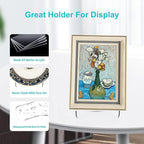 Boloyo Flat Back Acrylic Plate Display Stand , 3 Inch 2PC Clear Acrylic Display Holder Easel Base for Home Office Kitchen School Art Display