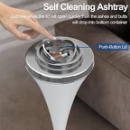 RELIANCER Floor Standing Ashtray w/Detachable Cigar Container,Stainless Steel Cigarette Ash Tray,Outdoor Self-Cleaning Ash Holder w/Weighted Base,Cigarettes Butt Receptacle Disposal for Home Patio