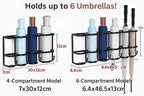 Wall Mounted Umbrella Holder for Entryway, Modern Metal Space-Saving Umbrella Stand Rack Indoor Organizer for Home Office Apartment(White,30CM)
