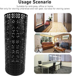 Metal Round Umbrella Stand Rack, Freestanding Tall Round Basket Umbrella Holder Bin for Entryway Home Office (M)