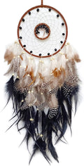 Black Dream Catcher Wall Decor Crystal Tree of Life Dream Catchers Handmade Feather Dreamcatcher Wall Hanging Ornament for Bedroom Living Room Home Decor