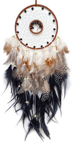 Black Dream Catcher Wall Decor Crystal Tree of Life Dream Catchers Handmade Feather Dreamcatcher Wall Hanging Ornament for Bedroom Living Room Home Decor