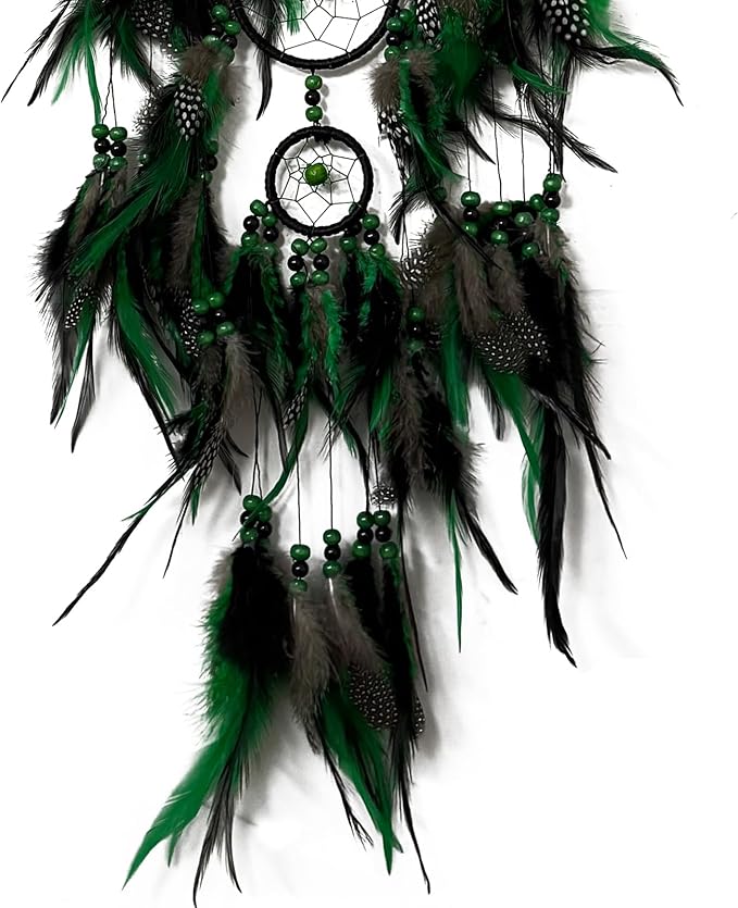 Dream Catchers, Green Leaf Weed Dreamcatcher Wall Hanging Ornament for Bedroom Living Room Apartment Wedding Party Decor, Festival Blessing Gift (Leaf-L)