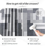 FlyDOIT Modern Geometric Patchwork Area Rug, 5x8 Gray Large Rugs for Living Room, Rockwood Collection Indoor Rugs for Bedroom, Throw Carpet Floor Decor for Entryway Dining Room Office Dorm Nursery