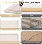 Large Bulletin Board - 72 X 48 inches Cork Board with 30 Pushpin, 6' x 4' Cork Board for Walls Pin Board, Self-Adhesive Felt Board Vision Board Foldable Photo Board for Wall (Oatmeal)