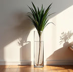 CYS EXCEL Cylinder Clear Glass Vase (H:26" D:6") | Multiple Size Choices Glass Flower Vase Centerpieces | Hurricane Floating Candle Holder Vase