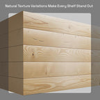 BAOBAB WORKSHOP Wood Floating Shelves for Bathroom Wall - Rustic Shelf 24 inch - Floating Wooden Shelves for Bedroom Kitchen Living Room - Natural Wood Shelves, 24W x 6.7D, Set of 2