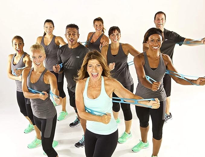 7 Ring Stretch Resistance Exercise Band, Miracle Miles Band, Yoga Stretching, Arm, Shoulders Foot, Leg Fitness Home Gym Physical Therapy Band