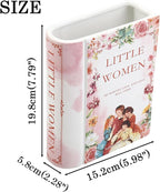 Book Vase, Ceramic Book Vase for Flowers, Unique Book Flower Vase, Decorative Ceramic Vases, Book Shaped Vases for Home, Office, Bedroom, Living Room, Dining Table