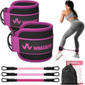 WHATAFIT Resistance Bands Set with Handles - Exercise Bands Home Gym Strength Training Equipment, Includes Door Anchor & Ankle Straps for Full Body Workout Bands, Physical Therapy - for Men and Women