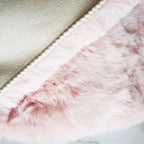 Ghouse Ultra Soft Faux Rabbit Fur Rug 5x8, Machine Washable Area Rugs for Bedroom Fluffy Rugs for Living Room, No-Shedding Carpet Sheepskin Rug Pink