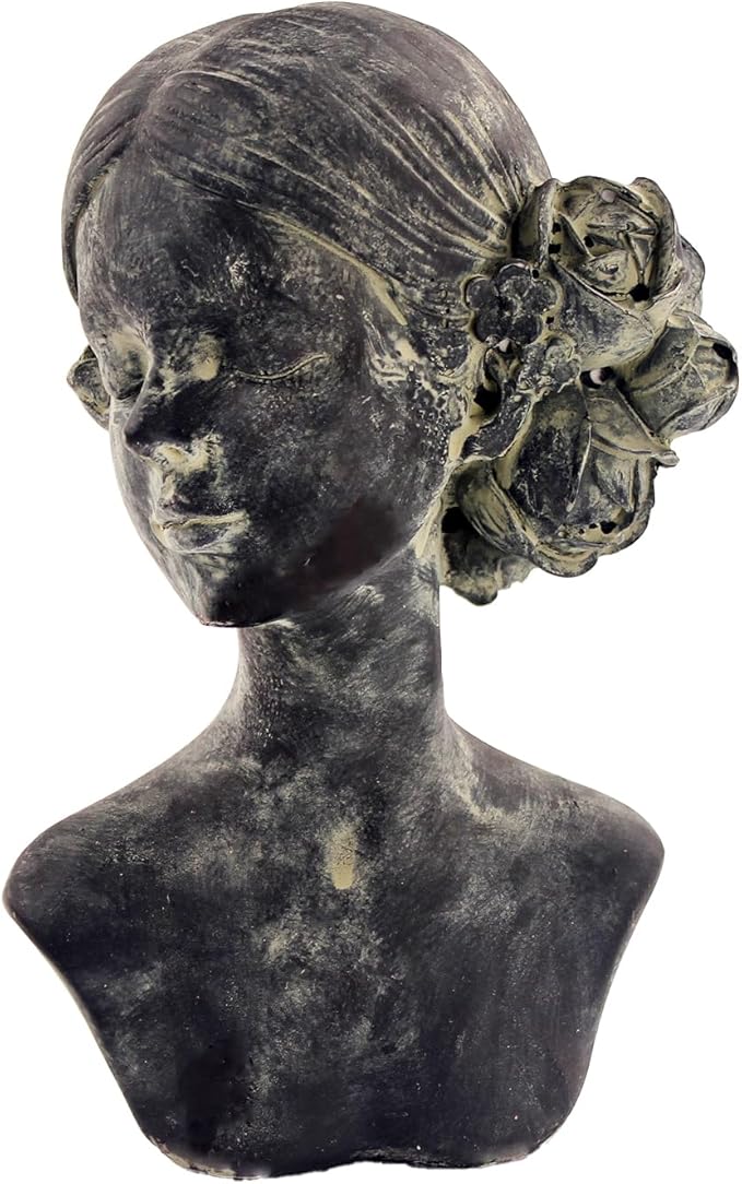 Beautiful Women Faces Resin Sculptures, Resin Art Statues Ornaments, Collectible Figurines for Home Living Room Office Shelf Decoration, Housewarming Great Gifts Ideas, Woman