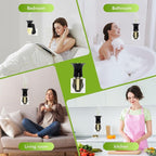 Wall Fragrance Plug in Air Freshener- Plug in Diffuser with Night Light Compatible with Bath and Body Works Wallflowers Refill, ETL Certified Rotatable Plug, Scent Control Plug for Home Office (4PCS)