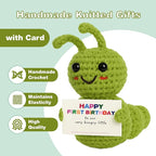 Happy First Birthday Mini Decor – Handmade Crochet Caterpillar Gift, Bday Party Decor Decorations, Photo Prop, Cute Small Birthday Keepsake Present