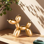 Resin Balloon Dog Sculpture - Collectible Figurines Decor for Home | Office Desktop Resin Decors Balloon Dog Decor (Gold)