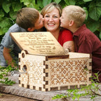Ucuber You are My Sunshine Music Box, Gift for Mom from Son, Wood Laser Engraved Vintage Music Boxes, Unique Best Gift for Mother's Day, Birthday/Christmas (Son to Mom)
