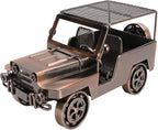 Alomejor Handcrafted Iron Car Figurine, Antique Vintage Metal Vehicle Model Home Decor with Exquisite Metal Craftsmanship, for Living Room TV Cabinet Wine Cooler Display (Red Bronze)