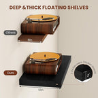 Vivelove 2" Thick Floating Shelves for Wall 55 Inches Long, 12" Deep Wall Shelves, for Bedroom, Bathroom, Living Room, Kitchen, Office, Modern Home Decor, 55" X 12" X 2", Set of 2, Black