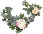 Decorative Arch Flowers for Wedding, 2pcs Hanging Flowers Swag, Wedding Arch Flowers, Artificial Floral Swags for Door Party Wall Home