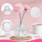 32pcs Glass Bud Vases,Small Clear Vases,Wedding Centerpiece Table Decorations,Clear Vintage Embossed Mini Vase,Flower Arrangements in Vases for Party or Home Decor