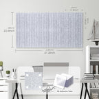 Large Cork Board for Office, 8 Pack Felt Wall Tiles with Slat Wall Paneling and Safe Removable Adhesive Tabs, Felt Bulletin Board Pin Board Cork Boards for Walls - Gray Marble