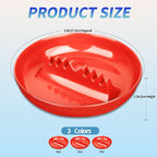 3Pcs Red Ashtray Sets, Ash Tray for Cigarettes and Cigar, Round Large Size Plastic Ashtrays, for Indoor Outdoor Home Office Patio Restaurant Bar Hotel Use (Set of 3 Red)