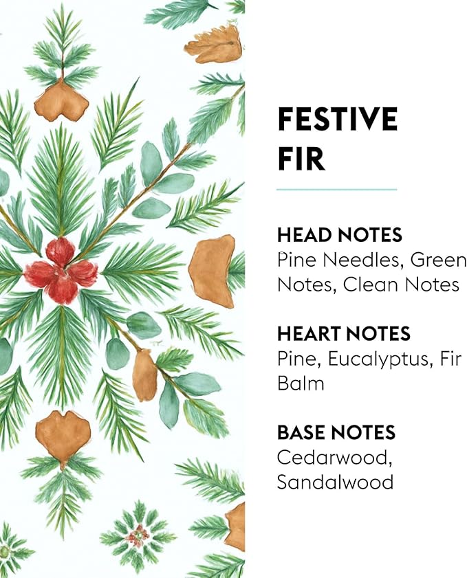 Maison Berger Festive Fir Fragrance Refill – 200mL (6.76 Fluid Ounces) Scented Oil for Reed and Ceramic Diffusers Woody and Fresh Pine Aroma for Holiday Ambiance – Seasonal Edition