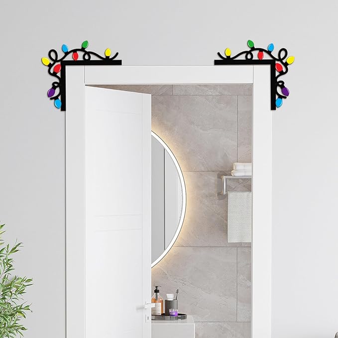 Pigort Christmas Door Toppers Funny Christmas Door/Window Coner Decorations Snowman Santa Windows Walls DIY Craft for Party Ornament