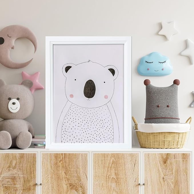 KTKDE 11x17 Picture Frame Set of 5,White Wooden frames, Vertical & Horizontal Wall Hanging for Wall Display,Studio Gallery Photo Frame for Photos, Posters & Art Prints