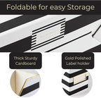 BLU MONACO | Cardboard Magazine File Holder Set of 4 | Vertical Magazine File Holder for Desk and Shelves | Standing File Holder for Classroom School Paper Storage
