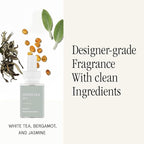Pura Home Mini Fragrance Diffuser for Small Spaces Adjustable Smart Home Device with LED Light & Automatic Vial Detection - Includes 1 Scent Refill - White Tea no.1