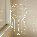 Artilady Dream Catchers with Crystals - Large White Boho Moon Dream Catcher Wall Decor House Decorations for Home Girls Kids Baby Bedroom Room Decor Christmas Birthday Teen Girl Boys Gifts
