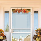 2 Pcs Artificial Maple Swags Wreaths, 25.9 Autumn Harvest Floral Swag, Fall Wall Hanging Garland with Maple Leaves for Thanksgiving Front Door Decoration