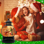 AOMIL Christmas Snow Globe Lantern with Music & Timer - USB/Battery Operated LED Glittering Globe, Snow Globe Decor for Home Holiday (Santa Claus)